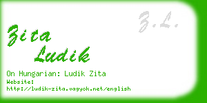 zita ludik business card